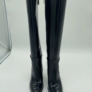 Vince Camuto Glossy Black Over the Knee Boots